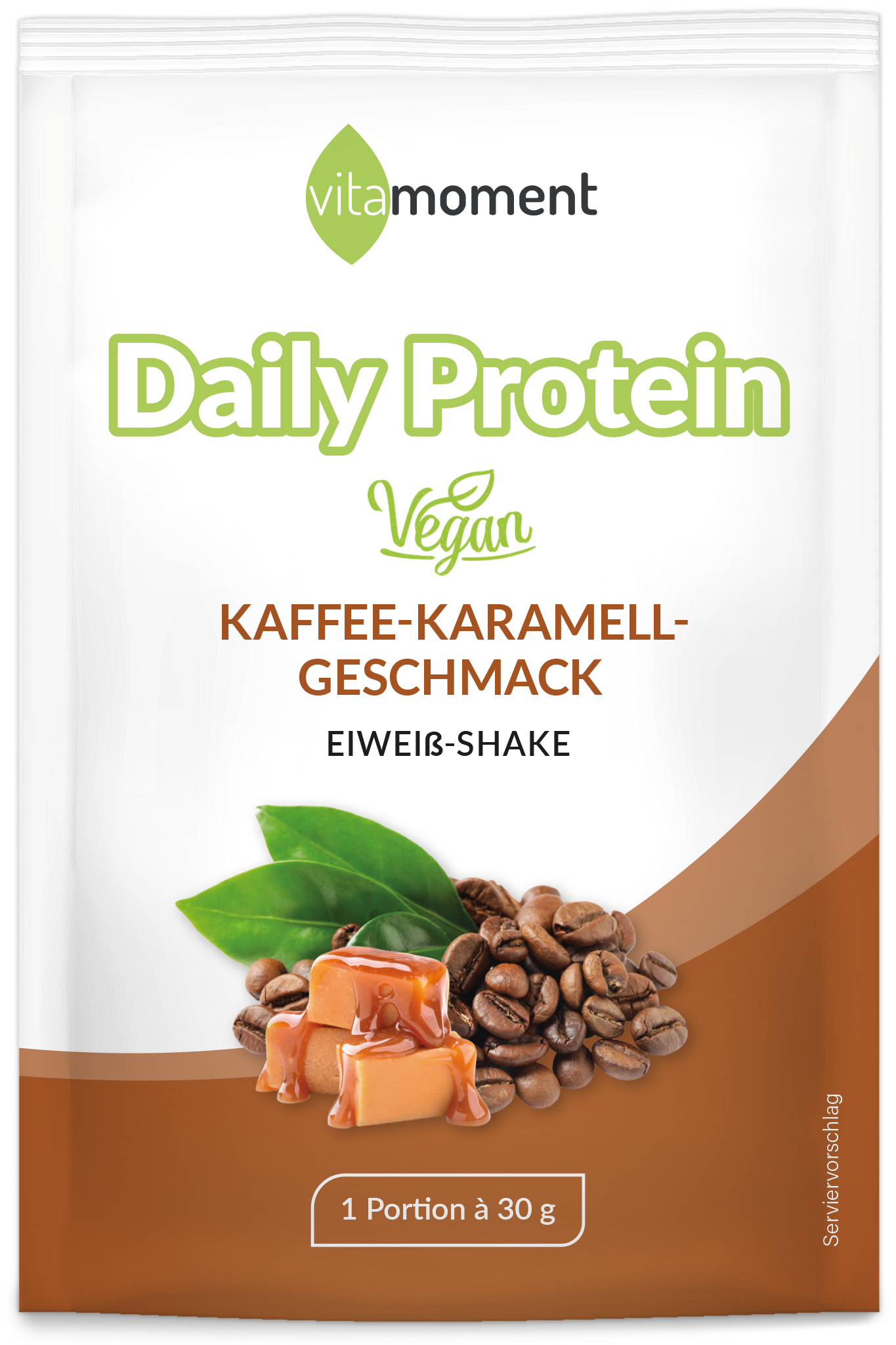 Daily Protein Vegan Probe - Kaffee-Karamell - VitaMoment Produkt