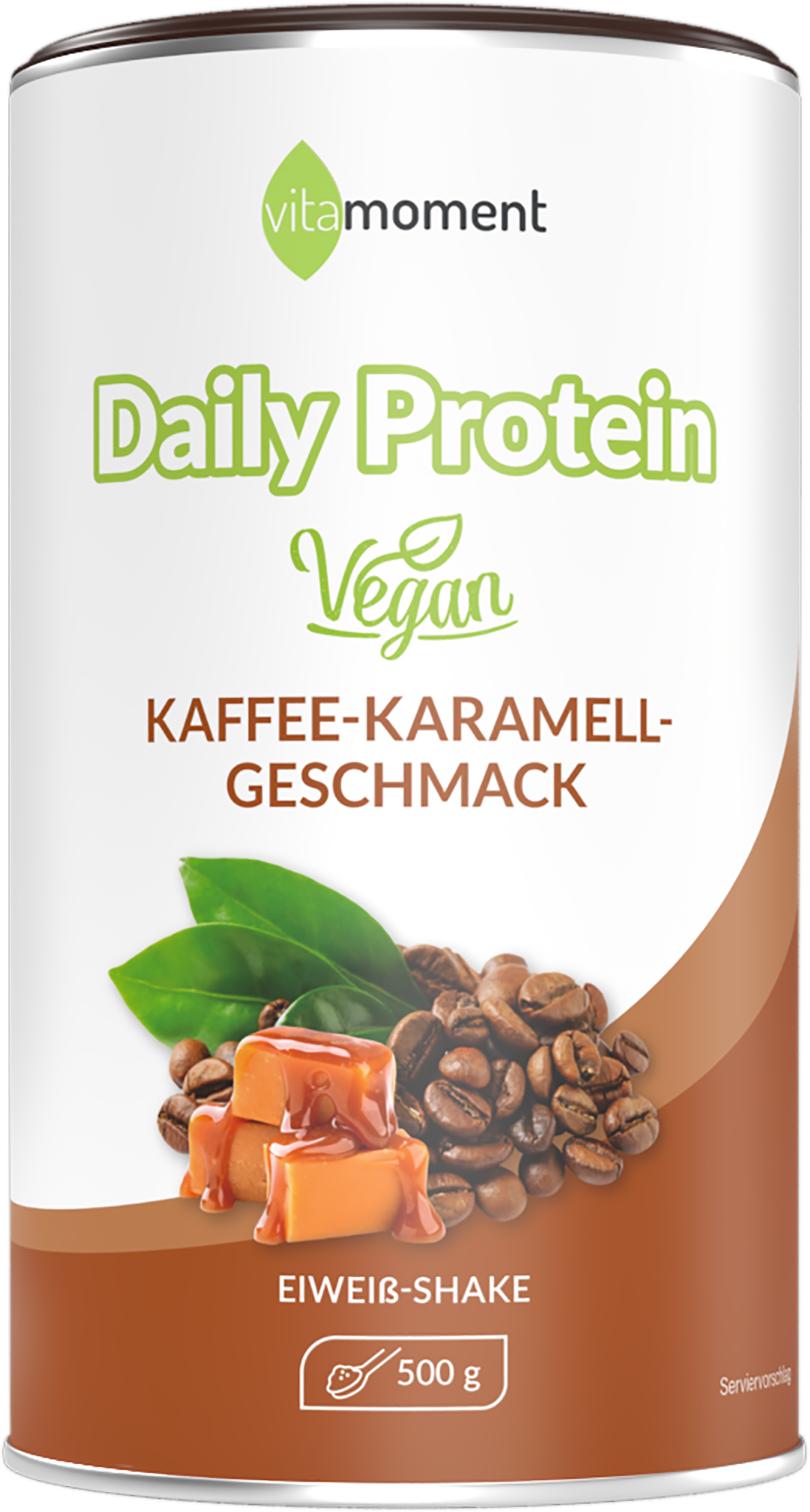Daily Protein Shake Vegan - Kaffee-Karamell, 500g - VitaMoment Produkt