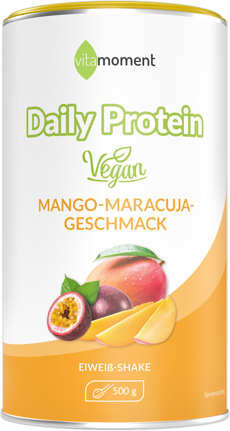 Daily Protein Shake Vegan - Mango-Maracuja, 500g - VitaMoment Produkt