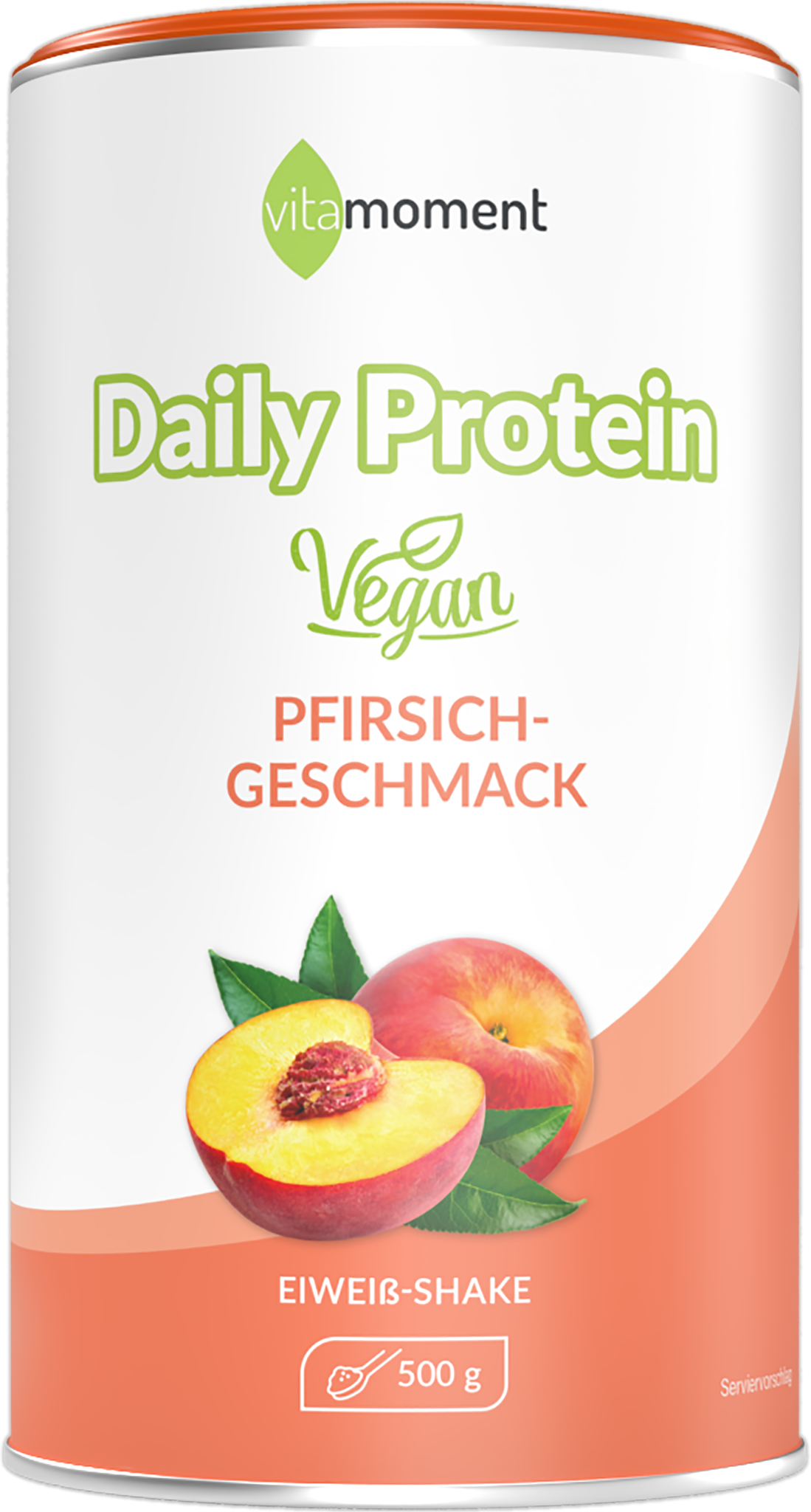 Daily Protein Shake Vegan - Pfirsich, 500g - VitaMoment Produkt
