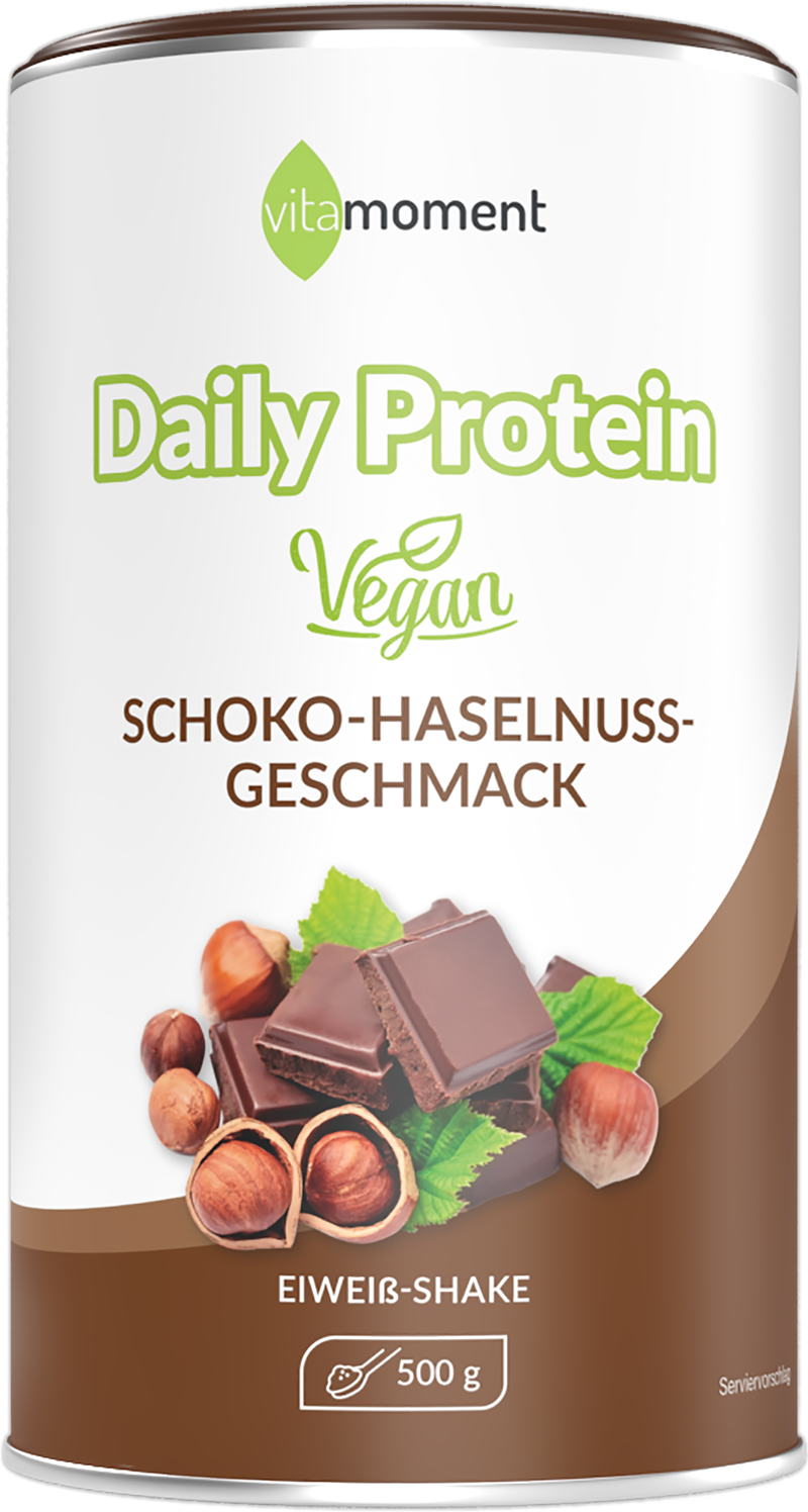 Daily Protein Shake Vegan - Schoko-Haselnuss, 500g - VitaMoment Produkt