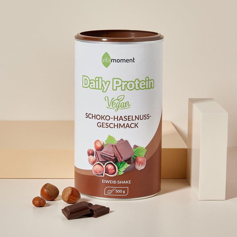 Daily Protein Shake Vegan - Schoko-Haselnuss, 500g - VitaMoment Produkt