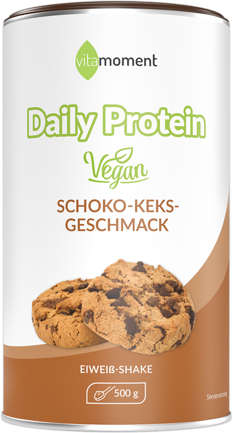 Daily Protein Shake Vegan - Schoko-Keks, 500g - VitaMoment Produkt