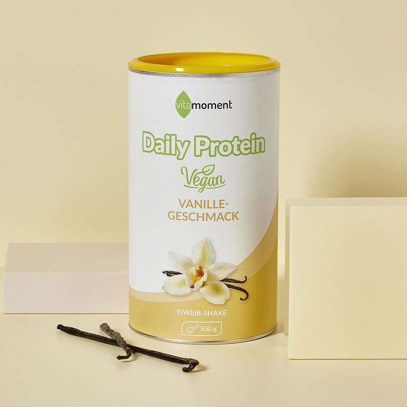 Daily Protein Shake Vegan - Vanille, 500g - VitaMoment Produkt