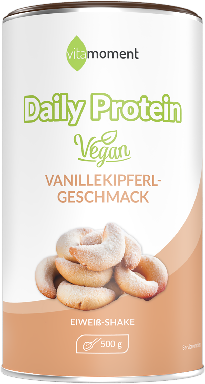 Daily Protein Shake Vegan - Vanillekipferl, 500g - VitaMoment Produkt