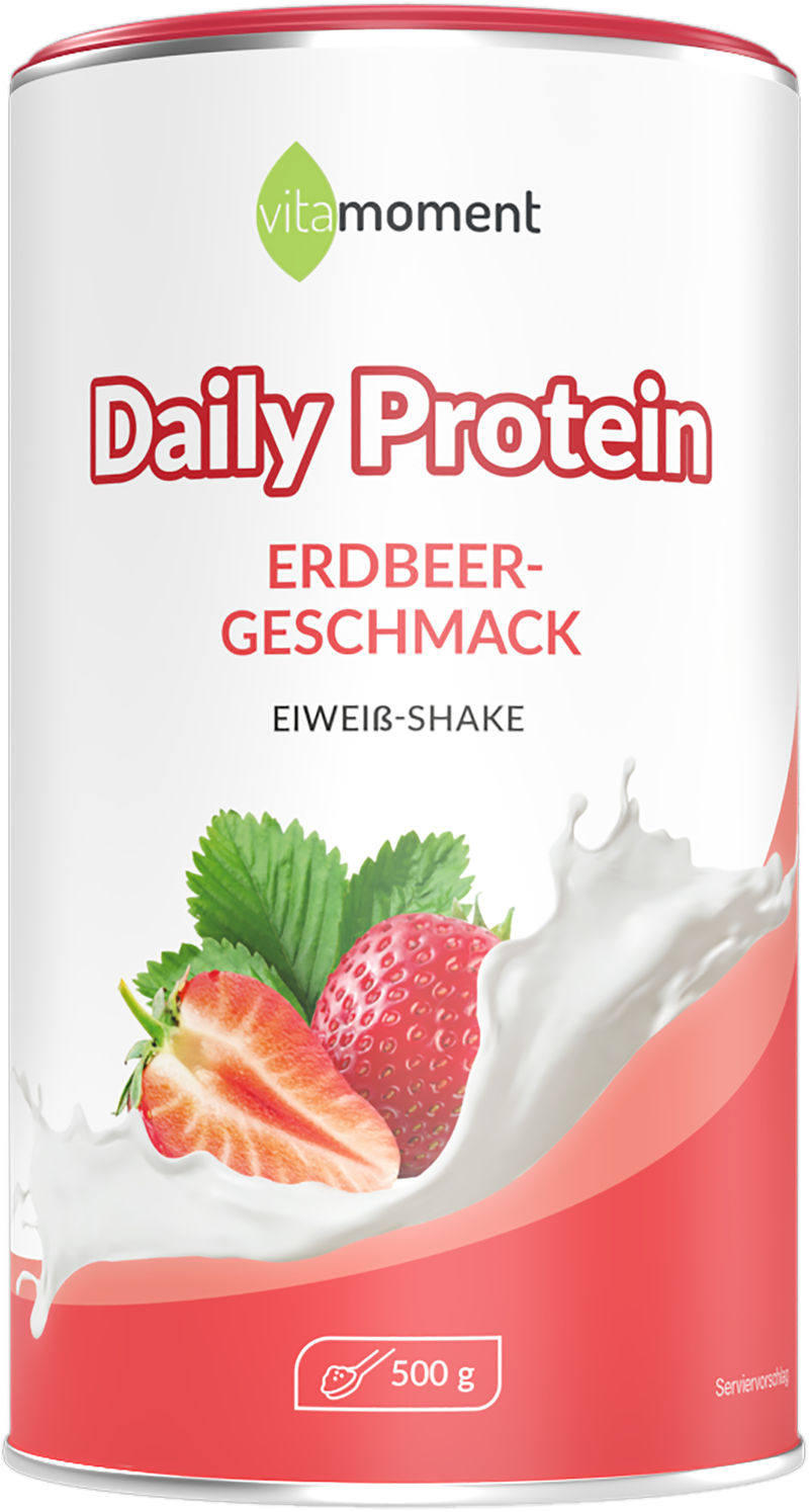 Daily Protein Shake - Erdbeer, 500g - VitaMoment Produkt