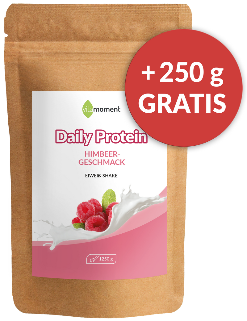 Daily Protein Shake - Himbeer, 1250g - VitaMoment Produkt