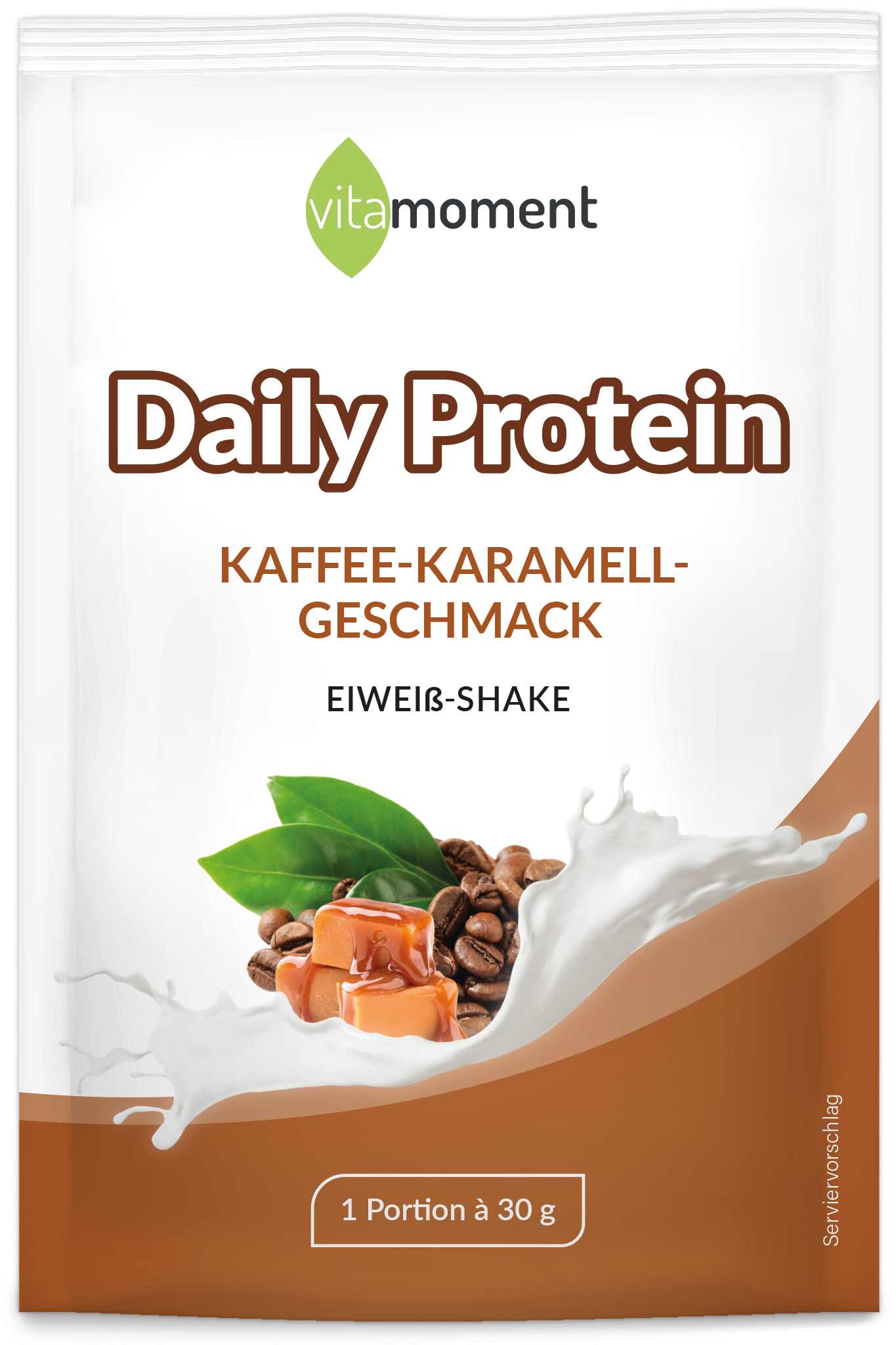 Daily Protein Shake - Kaffee-Karamell, 30g (Probe) - VitaMoment Produkt