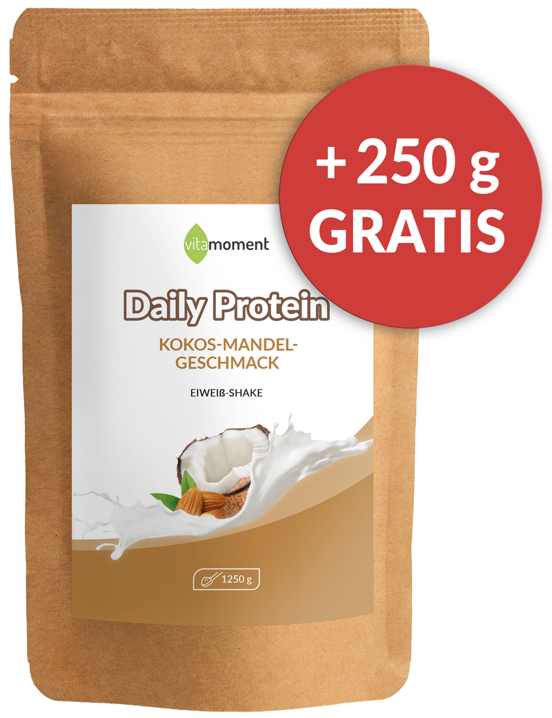 Daily Protein Shake - Kokos-Mandel, 1250g - VitaMoment Produkt