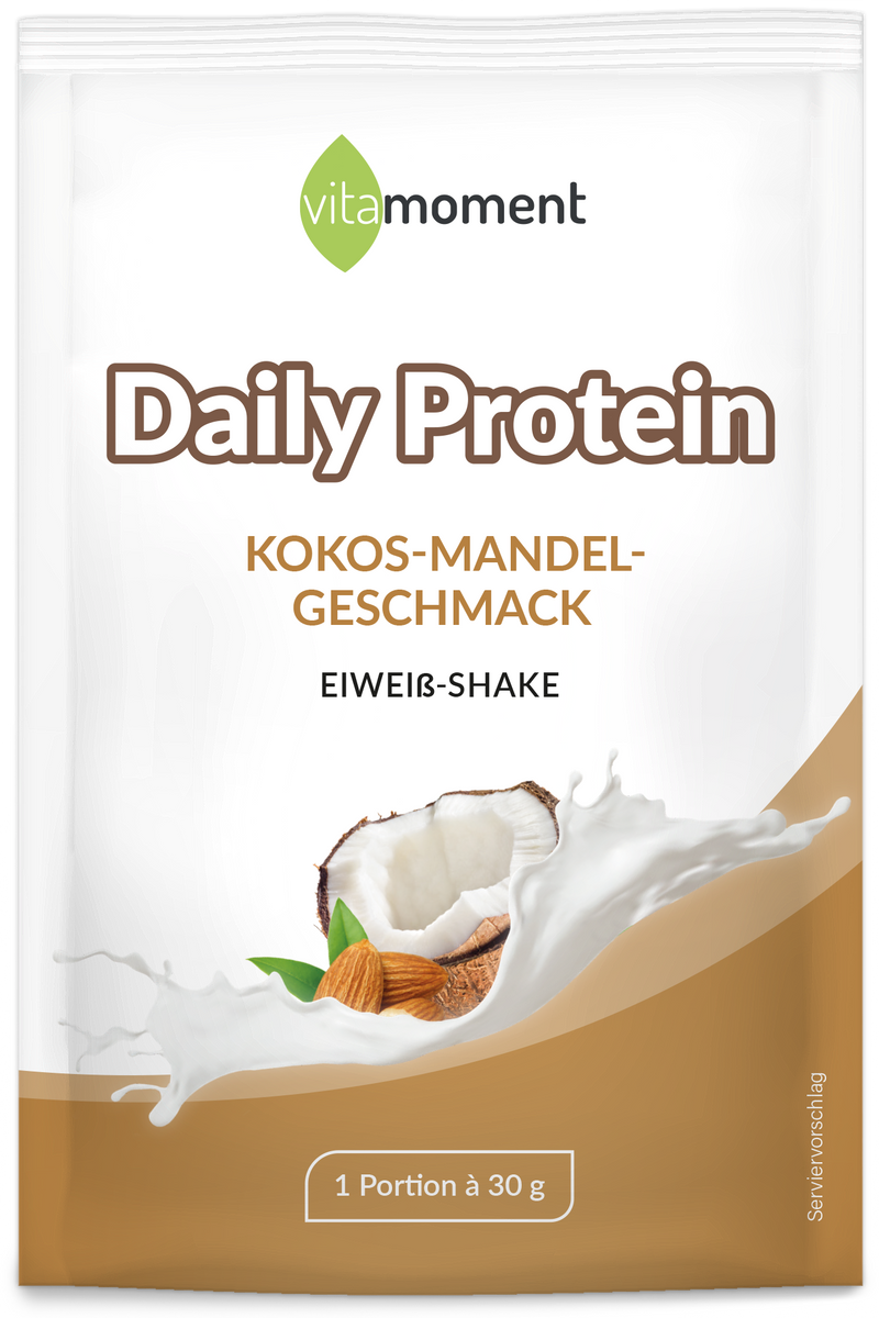 Daily Protein Shake - Kokos-Mandel, 30g (Probe) - VitaMoment Produkt
