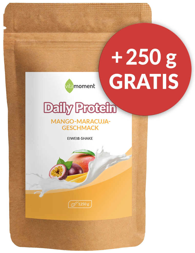 Daily Protein Shake - Mango-Maracuja, 1250g - VitaMoment Produkt