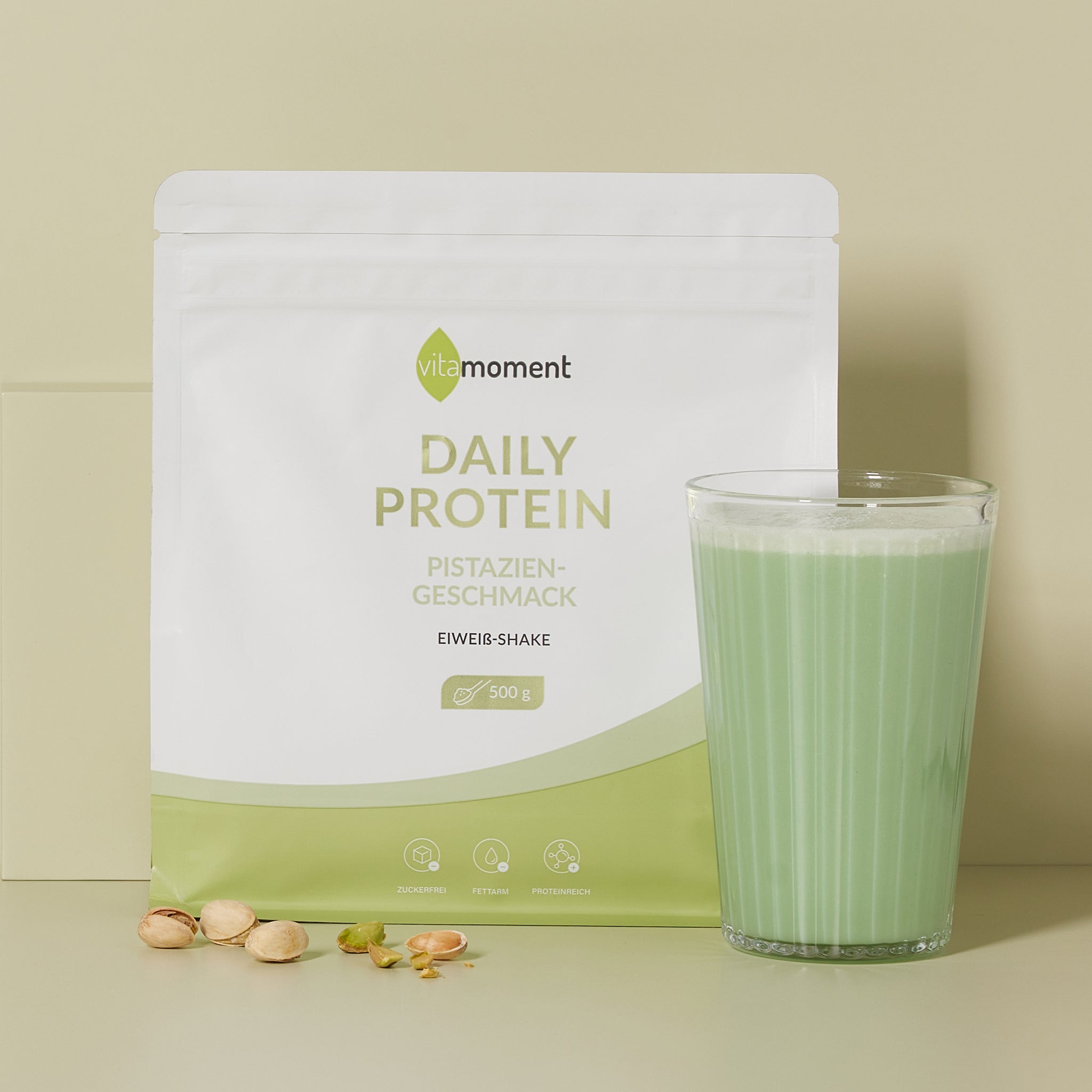 Daily Protein Shake - Pistazie, 500g - VitaMoment Produkt
