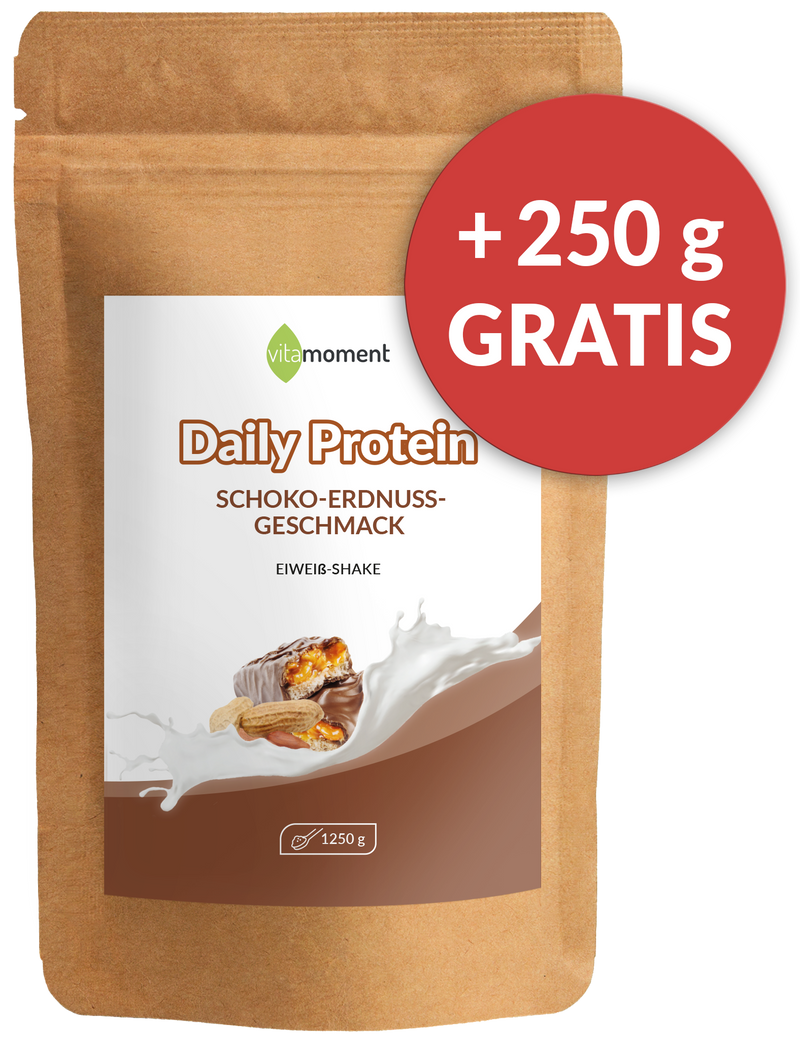 Daily Protein Shake - Schoko-Erdnuss, 1250g - VitaMoment Produkt