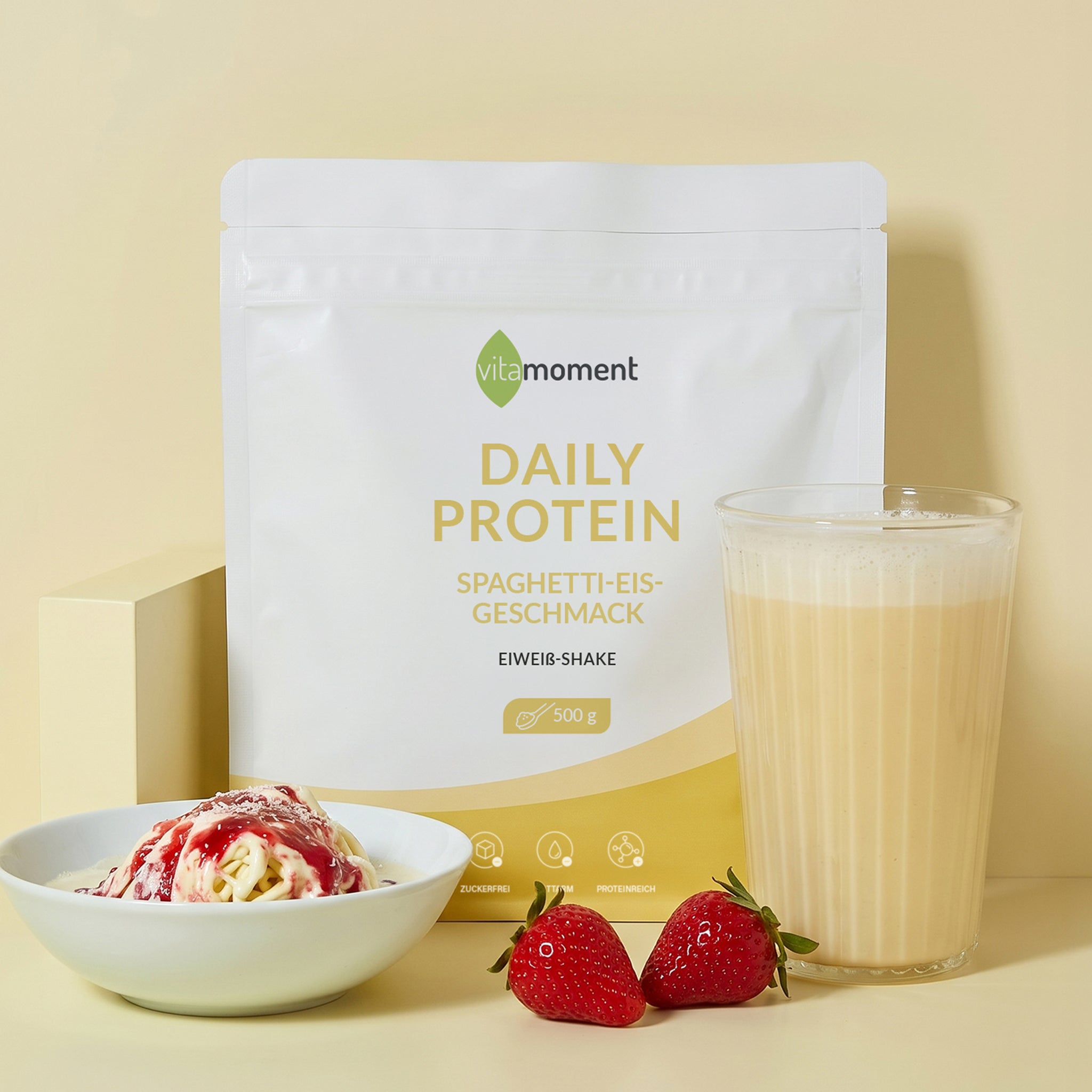 Daily Protein Shake - Spaghetti-Eis, 500g - VitaMoment Produkt