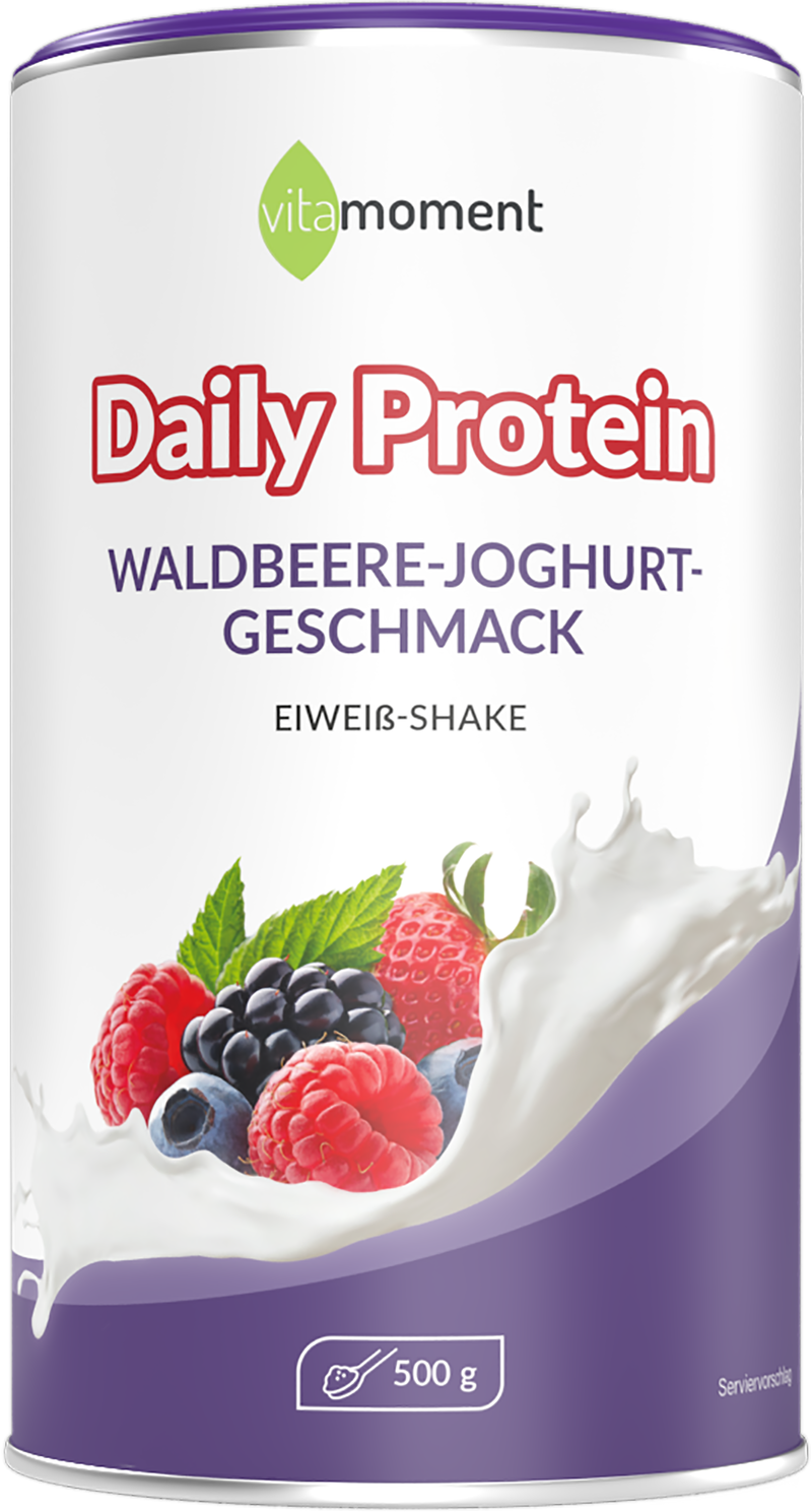 Daily Protein Shake - Waldbeere-Joghurt, 500g - VitaMoment Produkt