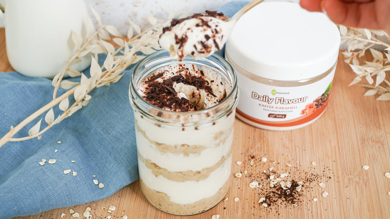 Daily Flavour von VitaMoment: Sorte Kaffee-Karamell als Dessert im Glas