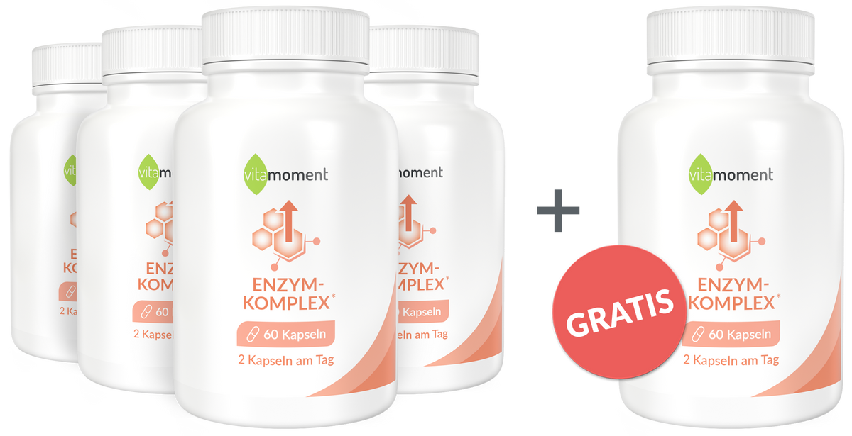 Enzym-Komplex Kapseln mit 5 Verdauungsenzymen