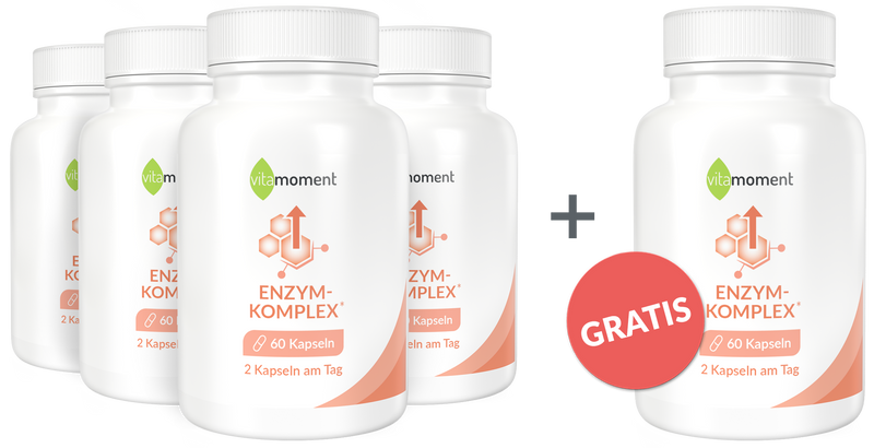Enzym-Komplex - Vorteilspaket 4+1 - VitaMoment Produkt