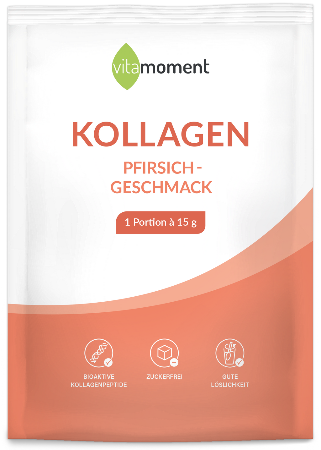 Kollagen Probe - Pfirsich - VitaMoment Produkt