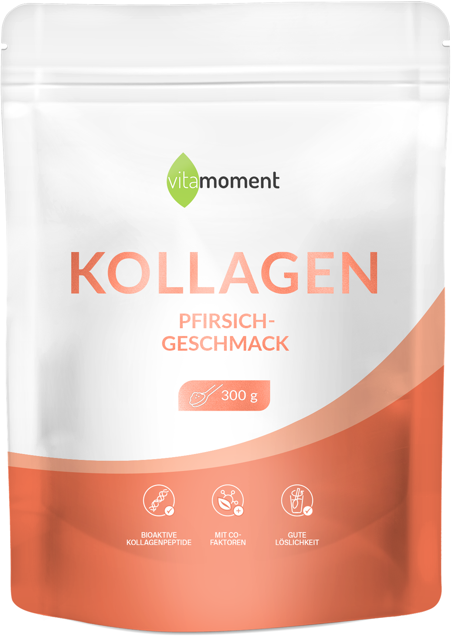Kollagen - Pfirsich, 300g - VitaMoment Produkt