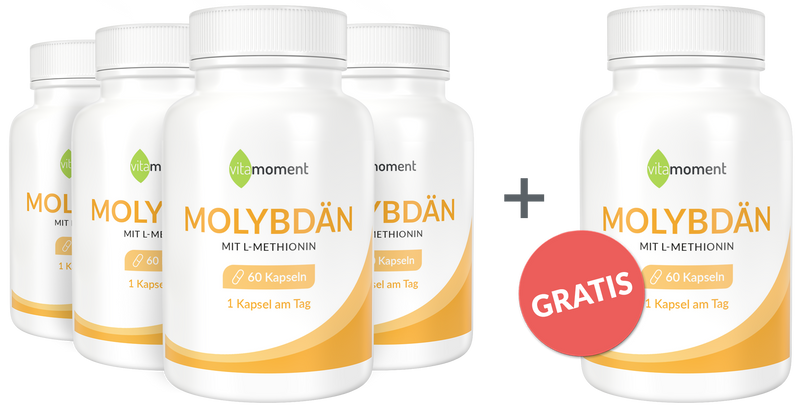 Molybdän - Vorteilspaket 4+1 - VitaMoment Produkt