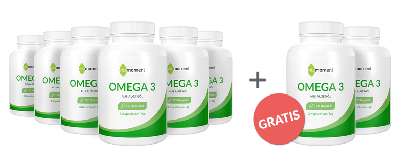Omega 3 Vegan - Vorteilspaket 6+2 - VitaMoment Produkt