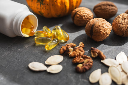 Omega-3-reiche Lebensmittel und Omega-3-Kapseln