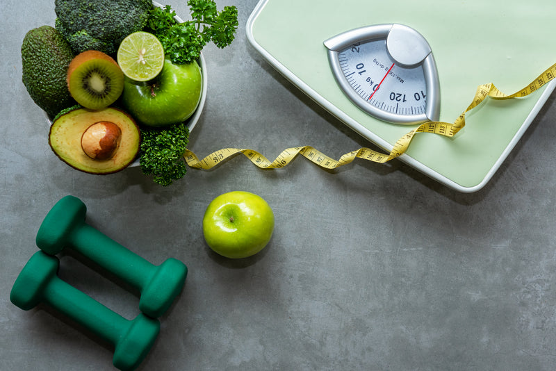 Waage Sportutensilien Obst Maßband