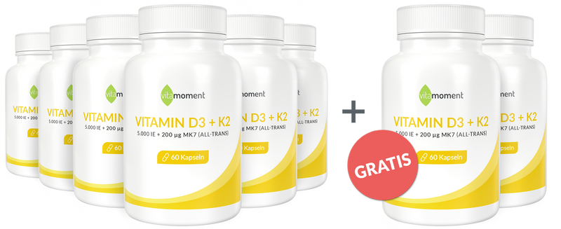 Vitamin D3+K2 - Vorteilspaket 6+2 - VitaMoment Produkt