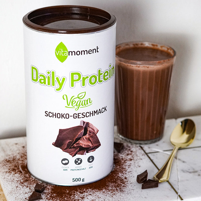 VitaMoment Daily Protein Shake Vegan im Glas