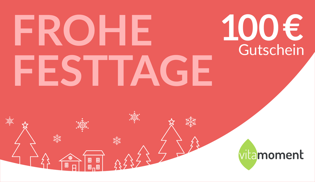 VitaMoment Gutschein "Frohe Festtage" - €100,00 - VitaMoment Produkt