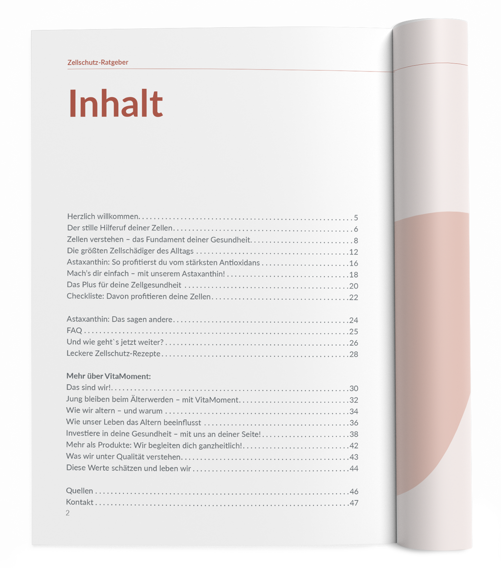 Zellschutz-Ratgeber - 1:Astaxanthin - VitaMoment Produkt
